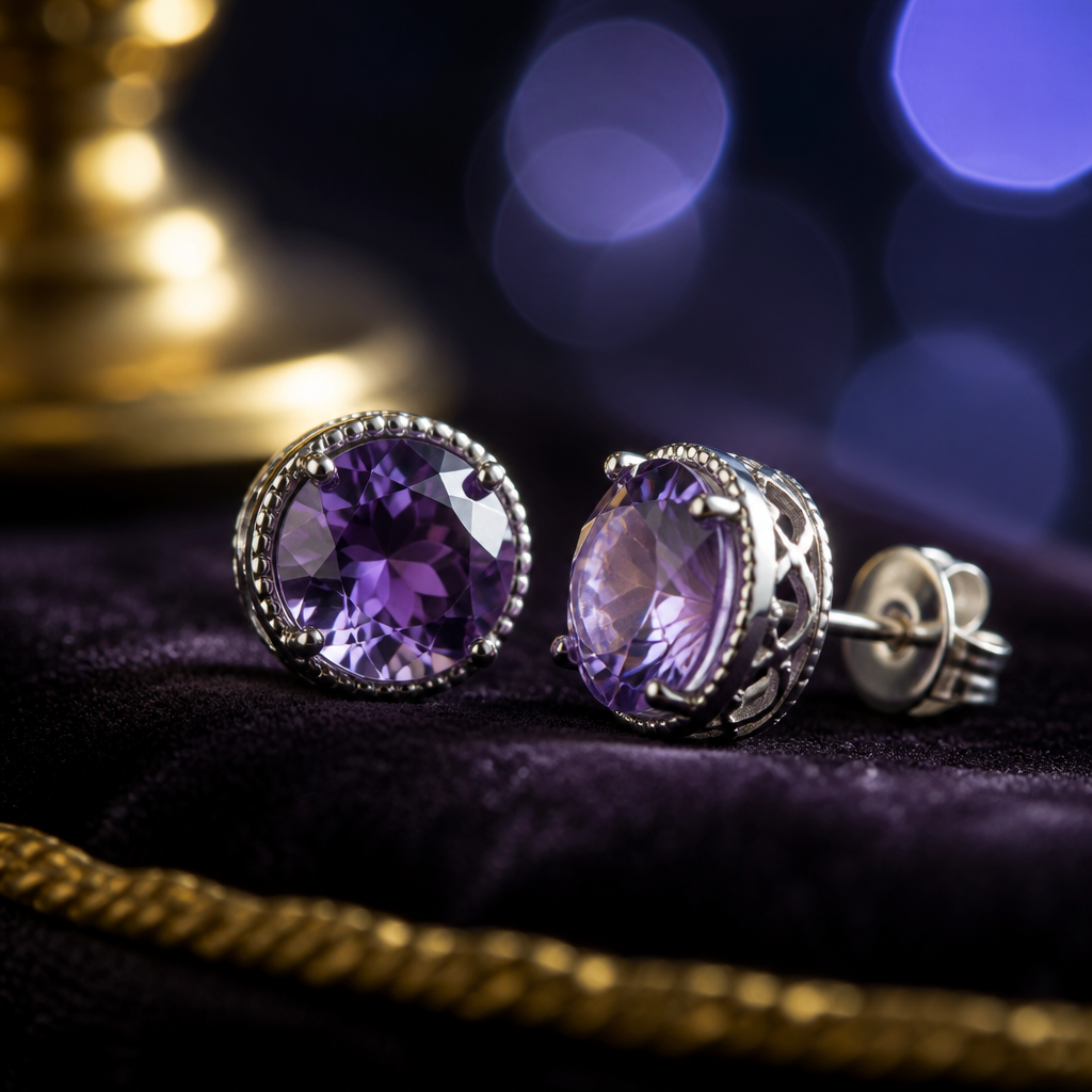 Geometric Purple Diamond