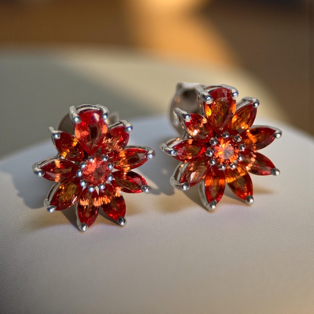 [ETSY-4402730604] September Birthstone Sapphire Stud Earrings | Sterling Silver | Handmade Gift for Her